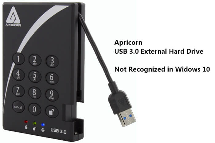 無法辨識Apricorn USB 3.0