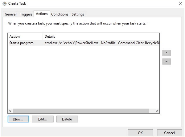 開啟動作選項卡