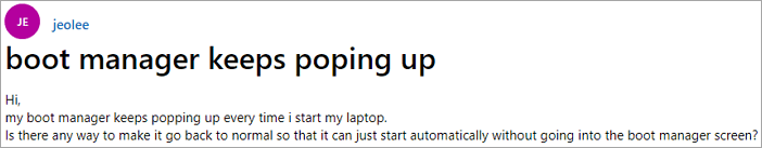 windows 10 bootmgr 瘋狂彈出