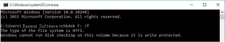 Windows 無法在此卷上執行磁碟檢查，因為它有防寫保護