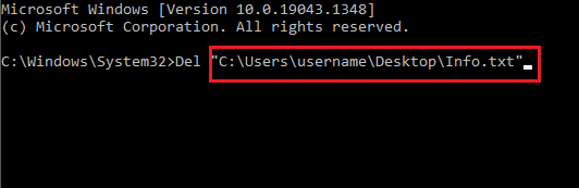 如何使用命令提示字元刪除檔案