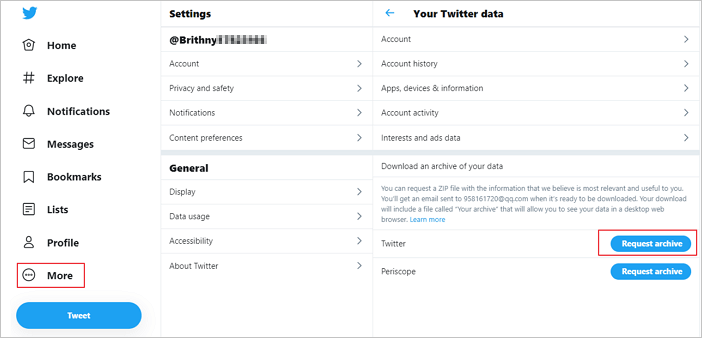通過 twitter 存檔恢復已刪除的推文 - 1