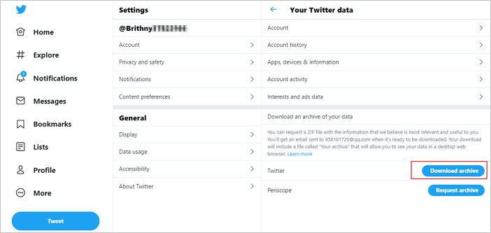 通過 twitter 存檔恢復已刪除的推文 - 2