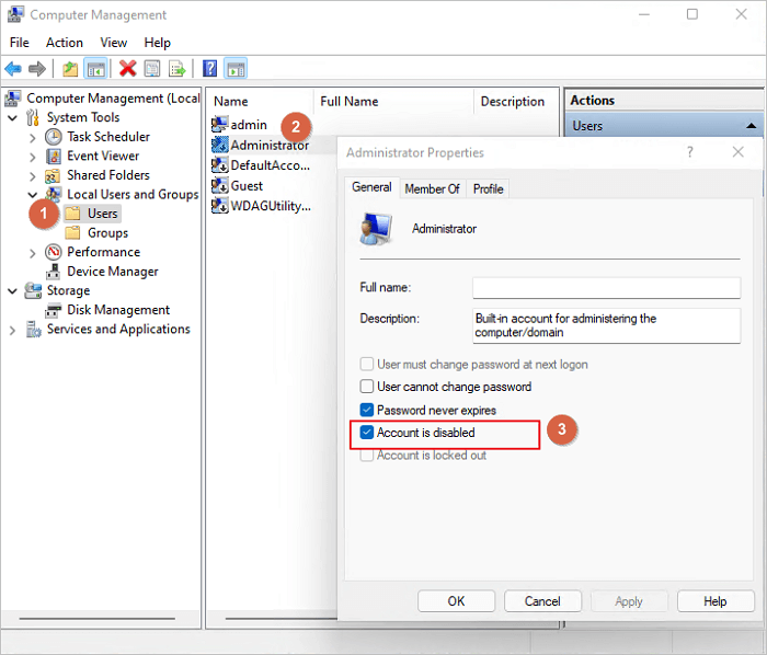 啟用管理員帳戶