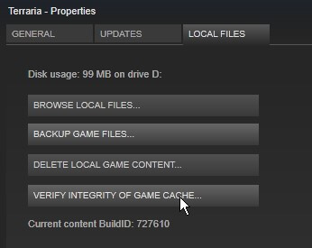 修復 Terraria 加載失敗未找到備份 -2