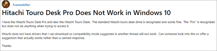 日立硬碟不工作或讀不到