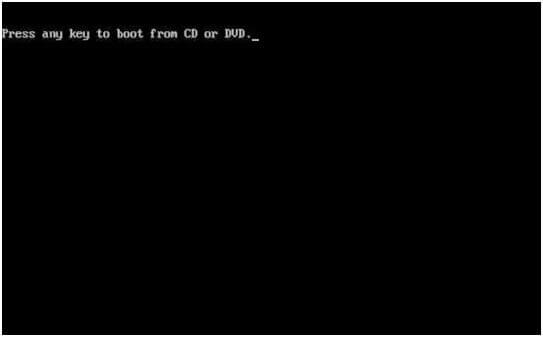 從 DVD 重新啟動並按任意鍵