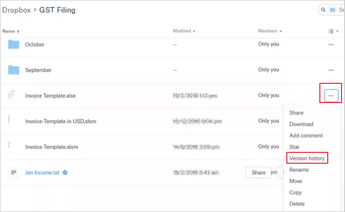 從 DropBox 中恢復被覆蓋的 Excel 文件 - 2