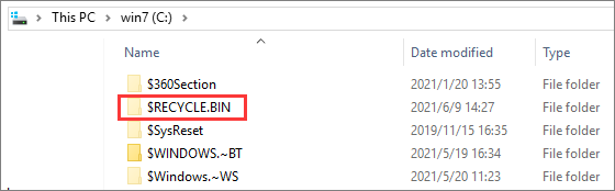 $recycle.bin 資料夾