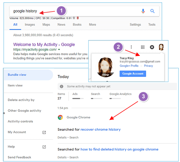 恢復已刪除的 Chrome 歷史記錄