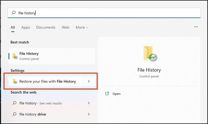 搜尋檔案歷程記錄