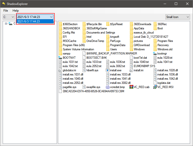 使用ShadowExplorer