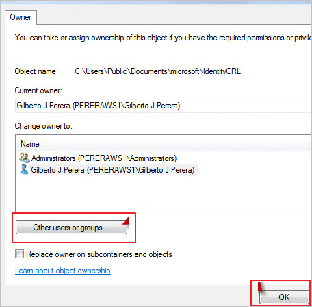 選擇其他用戶組