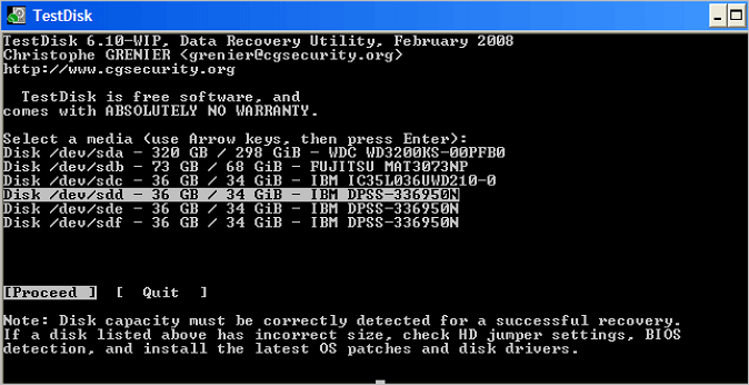 TestDisk Recovery