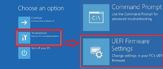 對 uefi 韌體設定進行故障排除