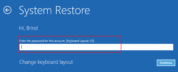 Add administrator account to undo System Restore.