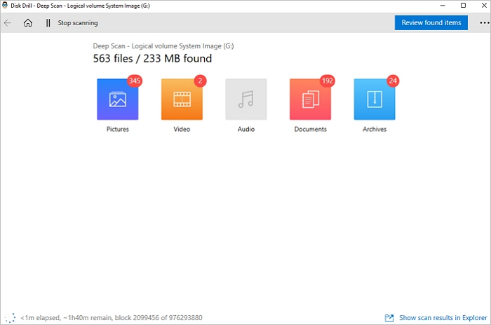 Disk Drill 深度掃描