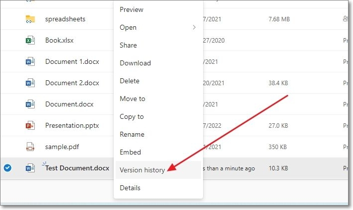從以前版本還原檔案