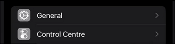 點擊 iPhone 上的常規選項