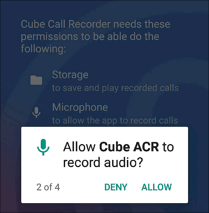 允許 Cube Call 取用麥克風
