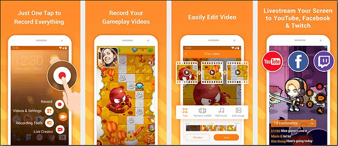 使用 DU Recorder 在 Android 上錄製 Facebook 影片