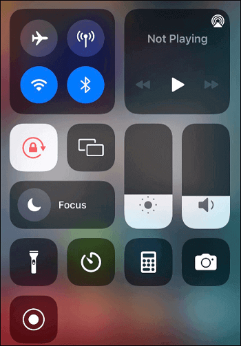 iphone上的螢幕錄製主頁