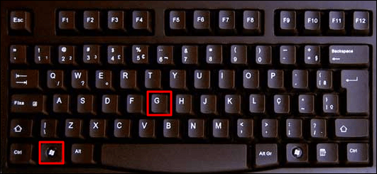 點擊 Win 和 G 來截取螢幕畫面