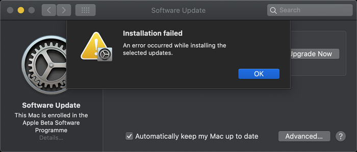 macOS 安裝失敗