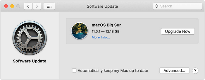 在 Mac 上檢查軟體更新