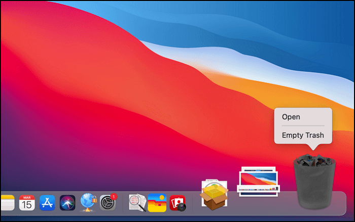 點擊清空垃圾桶