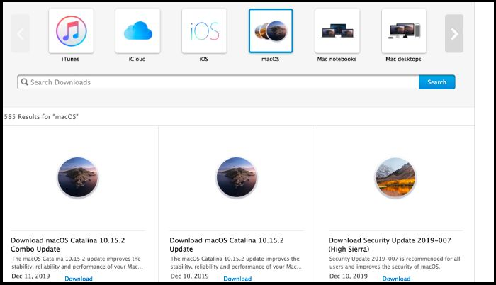 在mac中下載安裝程式