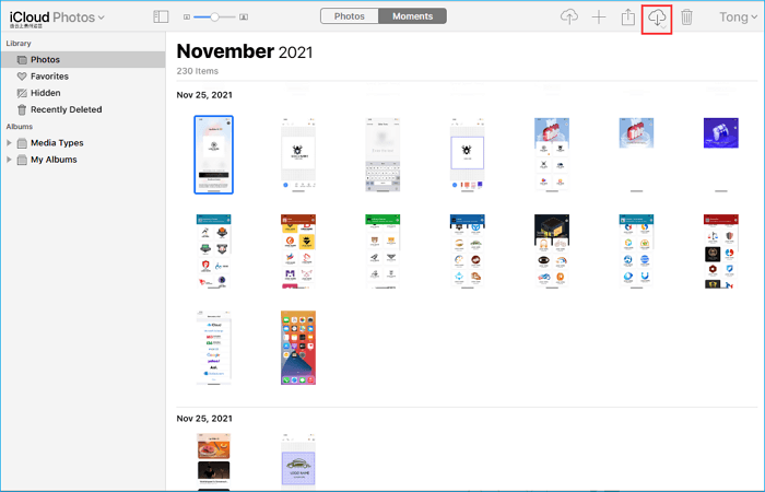 在icloud上下載和恢復舊照片
