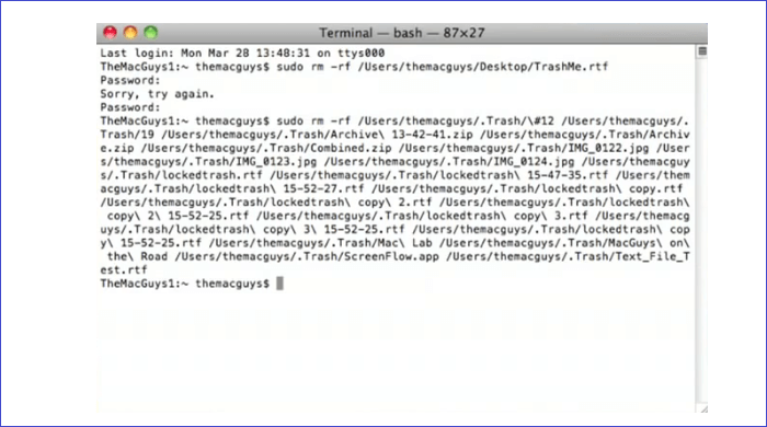 強制清空垃圾桶