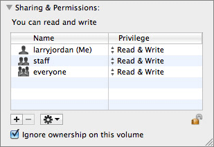 Mac 上忽略 SD 卡擁有權