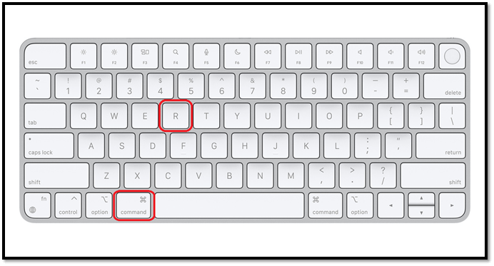 按住 command 和 r 鍵