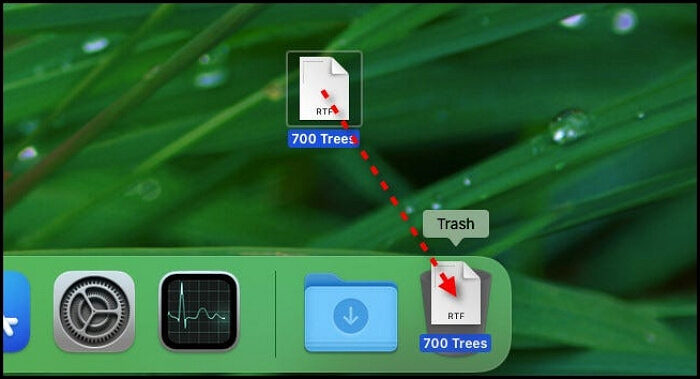 將它拖到垃圾桶