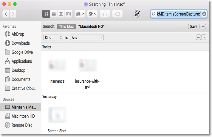 用於搜尋項目或螢幕截圖的 mac finder