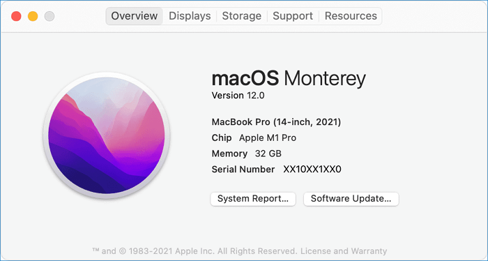 安裝 macOS Monterey