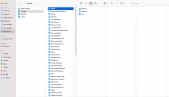 打開圖書館資料夾