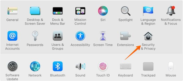 在 Mac 上打開安全與隱私