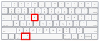 同時按下 command 和 r 鍵