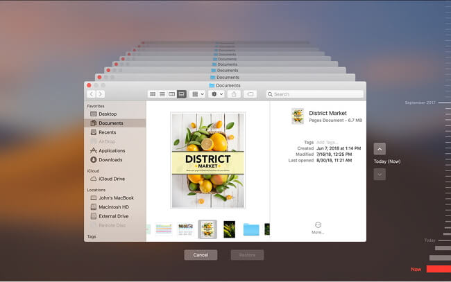 還原Time Machine備份檔