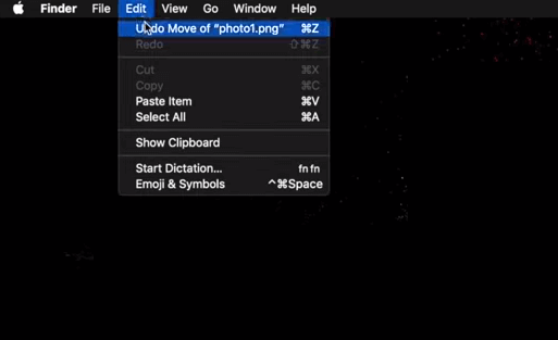 通過撤消選項恢復 mac 刪除的檔案