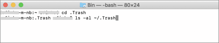 使用終端機在 Mac 上恢復已刪除的檔案夾