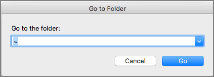 輸入 ~ 然後點擊 go 打開資料夾