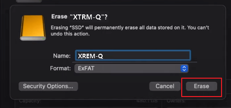 在 Mac 上擦除磁碟