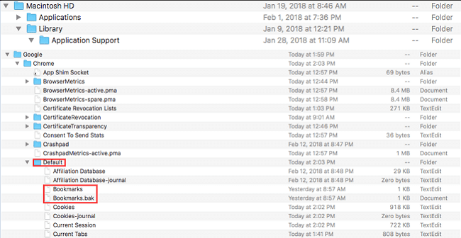 mac還原chrome書籤