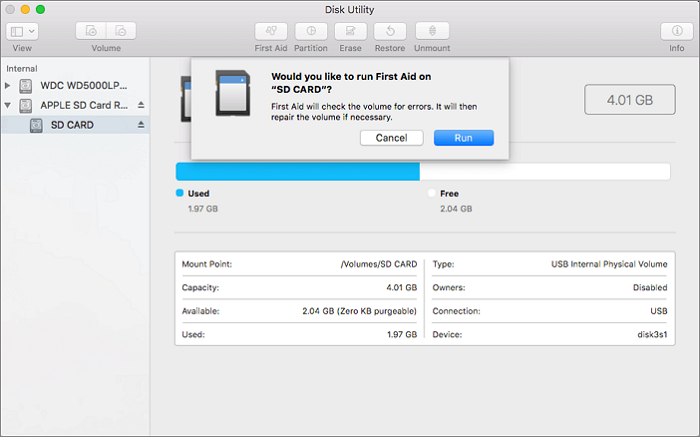 Mac 上執行修理工具