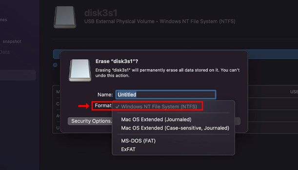 根據您的要求選擇檔案系統