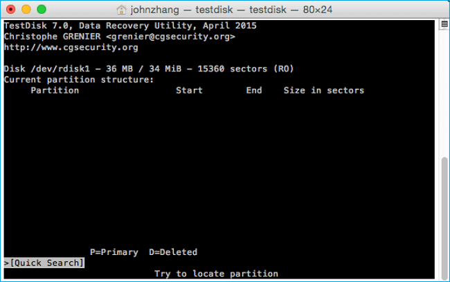 TestDisk 資料救援
